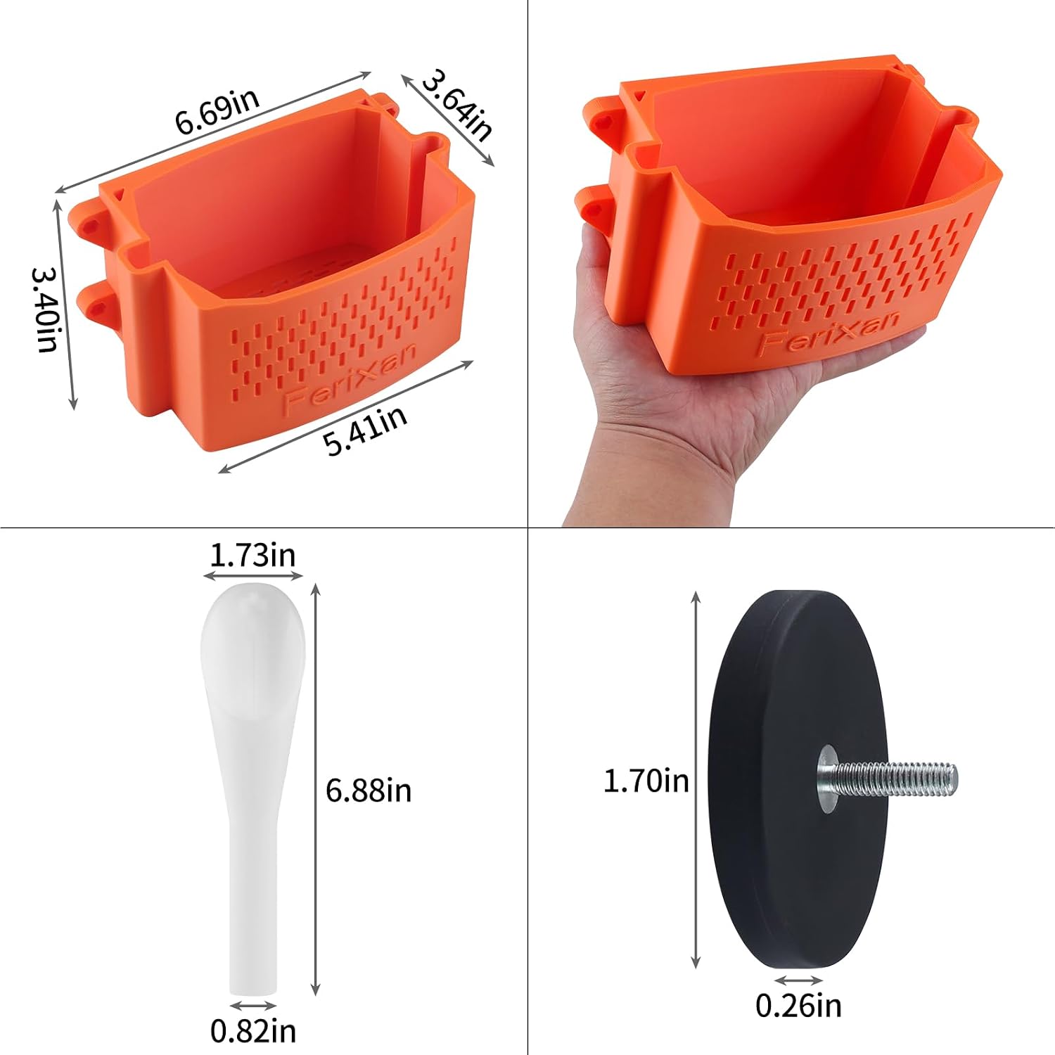 Magneticc Basket for Truck Bed & Fridge: 8.5 lb Weight Capacity Small Magnetic Storage - Fits for 40 oz Hot Shots Dieesel Additivee Treatment