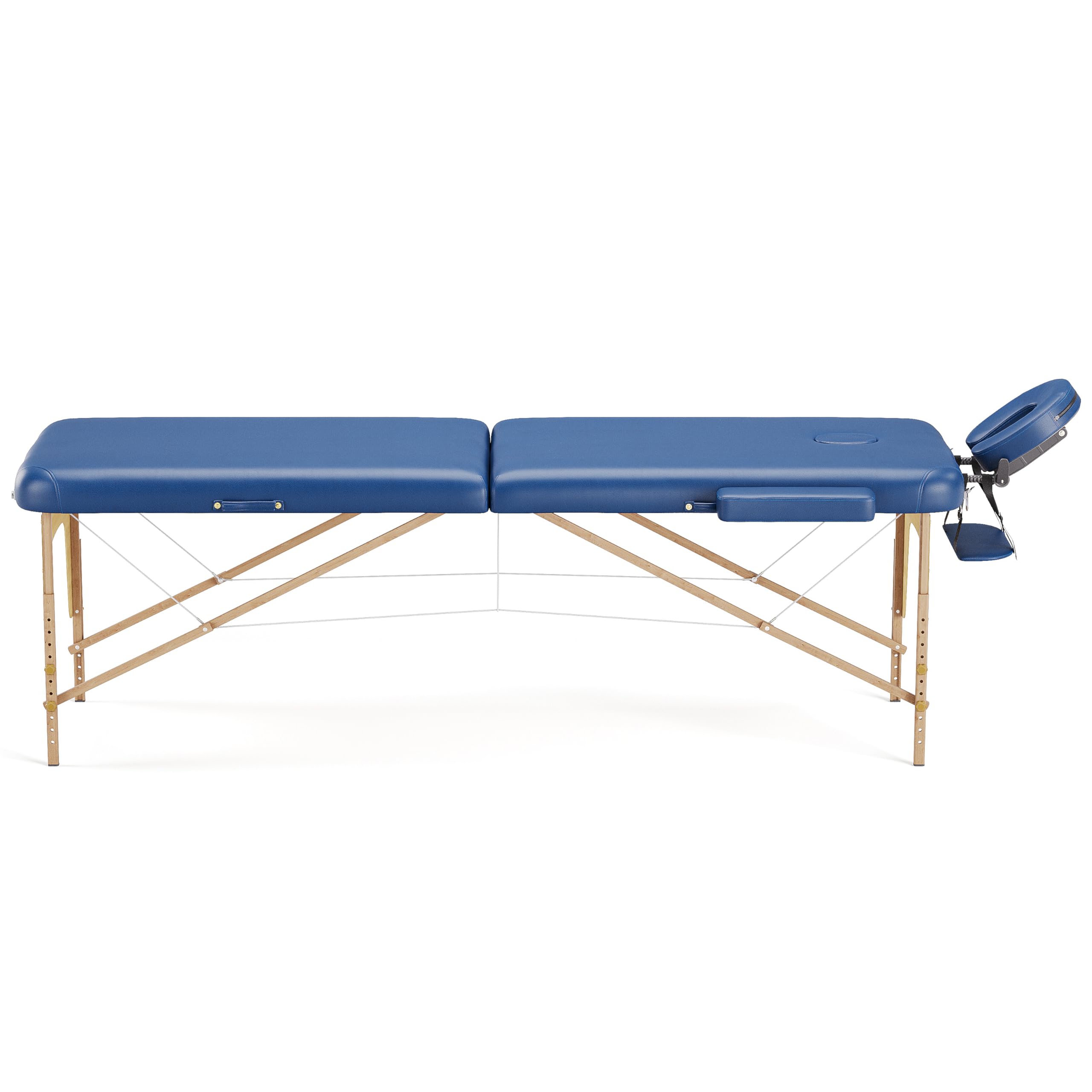 BELTOM® Camilla de Masaje 2 Zonas portatil Mesa Cama Banco Plegable Reiki Fsioterapeuta - Azul