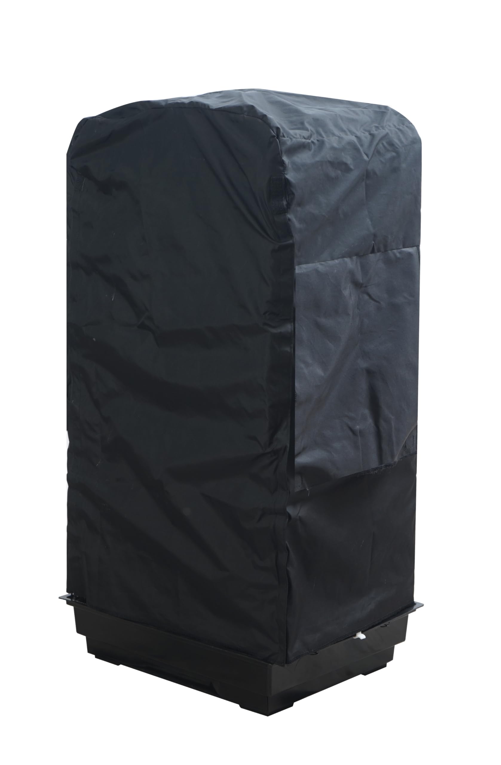 Pet's Solution - Gabbia Uccellini Accessoriata con Tetto Apribile, Mangiatoie, Posatoi, Trespolo Esterno, Altalena, Vassoio Estraibile e Varie Aperture - Nera, 47x36x102h cm (Con Copertura)