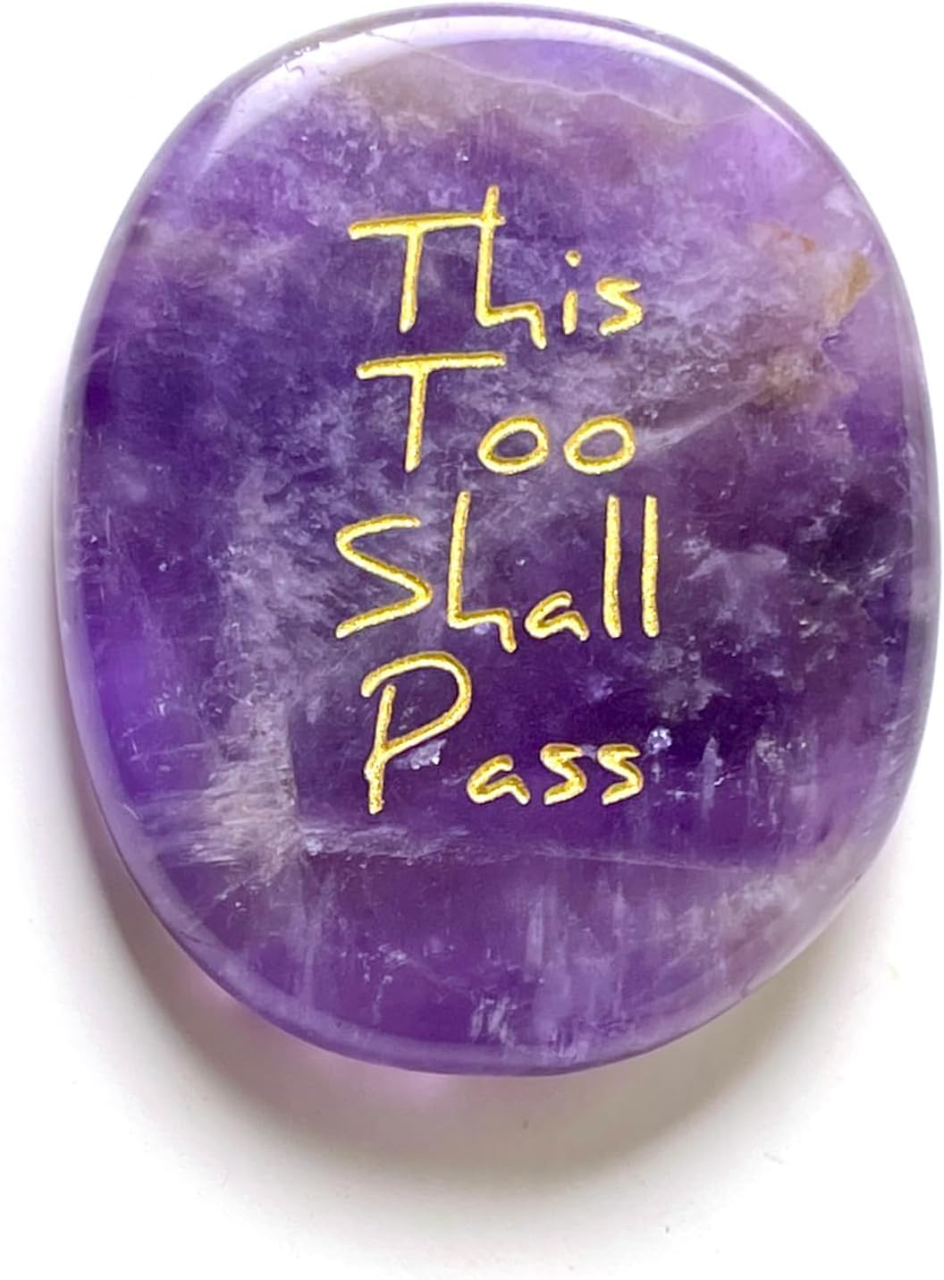 VIBESLE Amethyst Healing Crystal, Encouragement Gift This Too Shall Pass Get Well Soon Gifts for Women Men Thinking of You Inspirational Calming Gift (B0CWF3TYDX) Amazon Price History, Amazon Price Tracker
