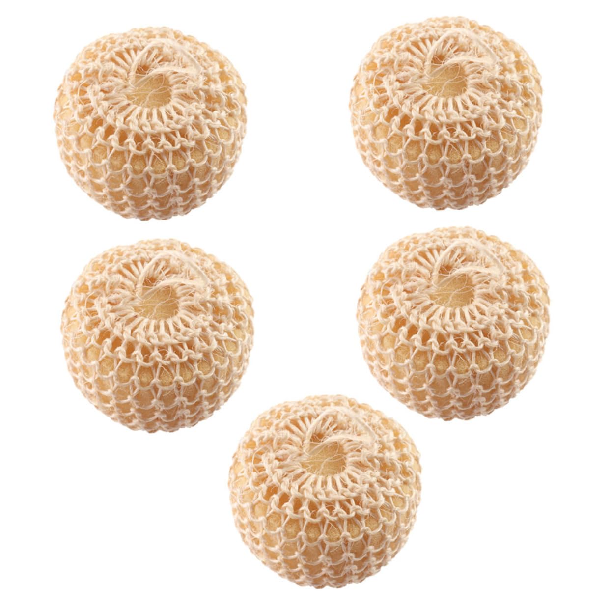 Mikinona 5piezas Esponja Exfoliante De Sisal Bolas Limpiador Corporal Baño Toallita Limpiadora Estropajo Baño Esponja Limpiadora Corporal