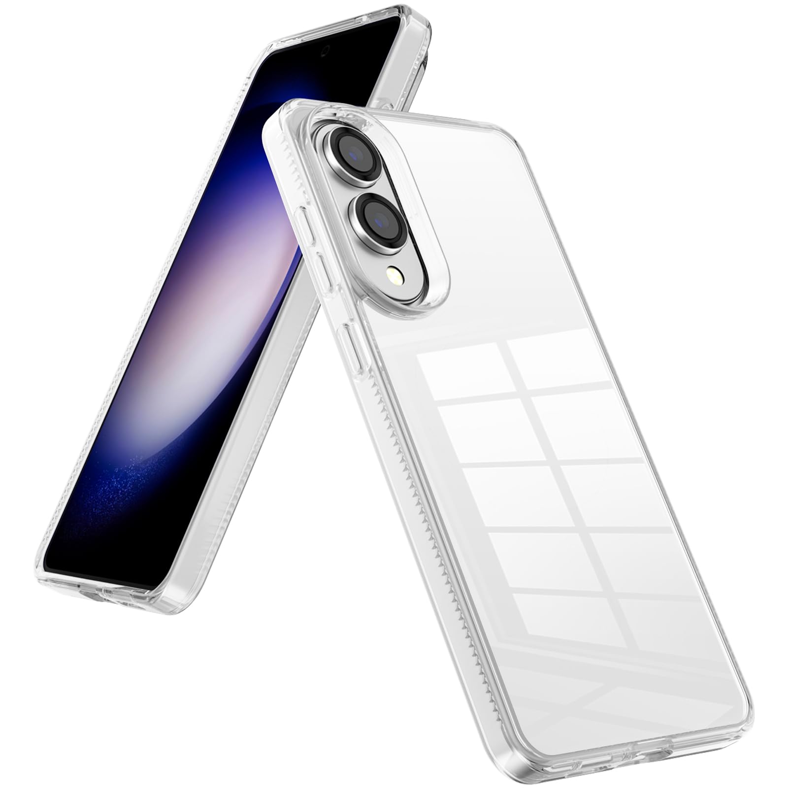 Yichxu Handyhülle für Samsung Galaxy S25 Edge Hülle, Transparent PC + TPU Bumper Kratzfeste Rückseite Schutzhülle, Nicht Vergilbende Stoßfest Dünn Case für Samsung S25 Edge, Durchsichtige