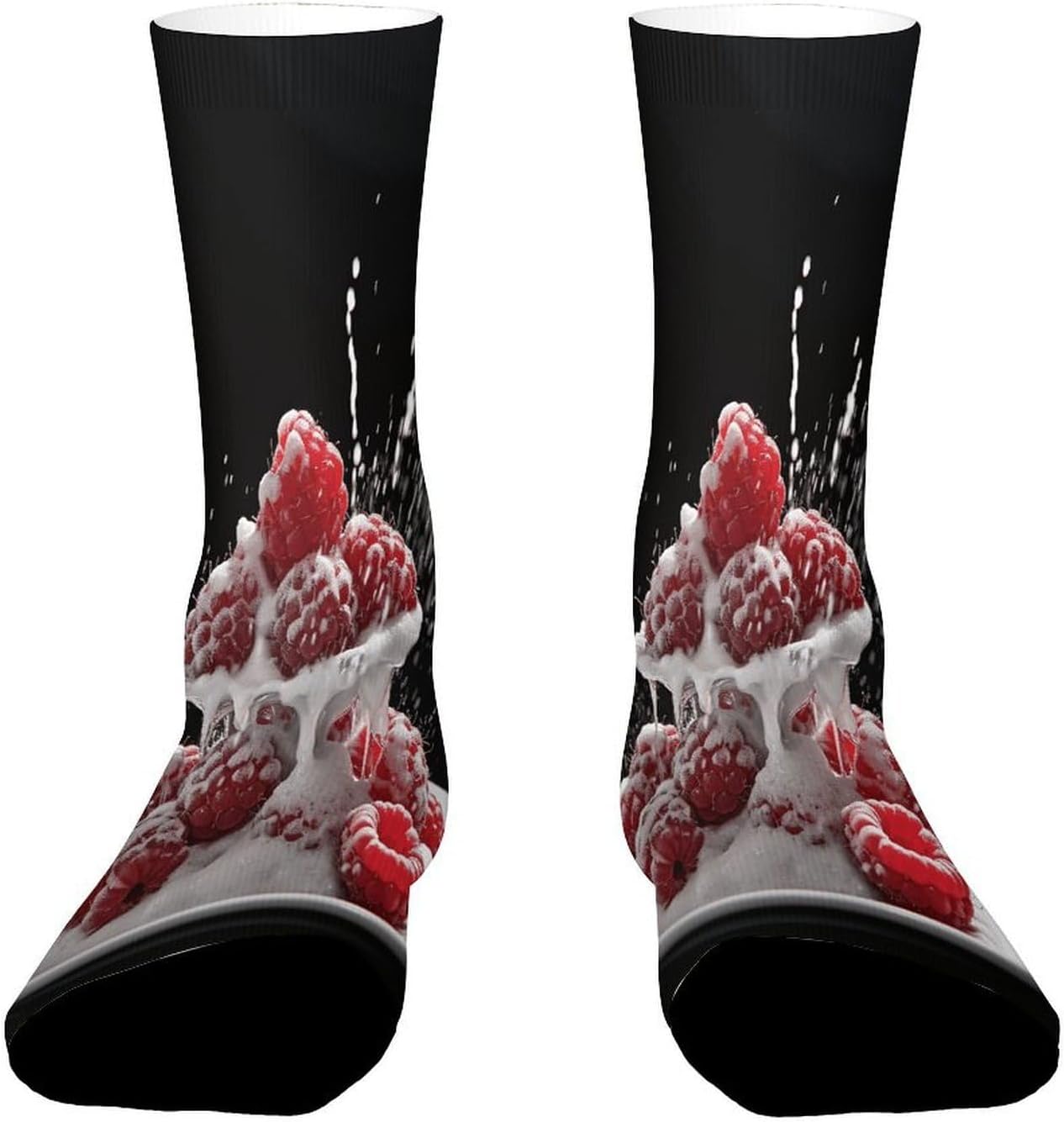 Fruit on Sugar Crew Sock High Stocking Grippy Socks | Socks for Men & Women,Stockings-Long Thin Tube Sports, Breathable Soft Athletic for Nurses,Travel