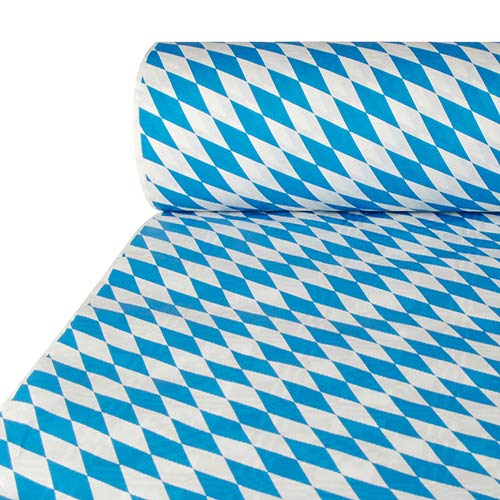 PAPSTAR – 1 mantel damasco 50 m x 1 m bávaro azul