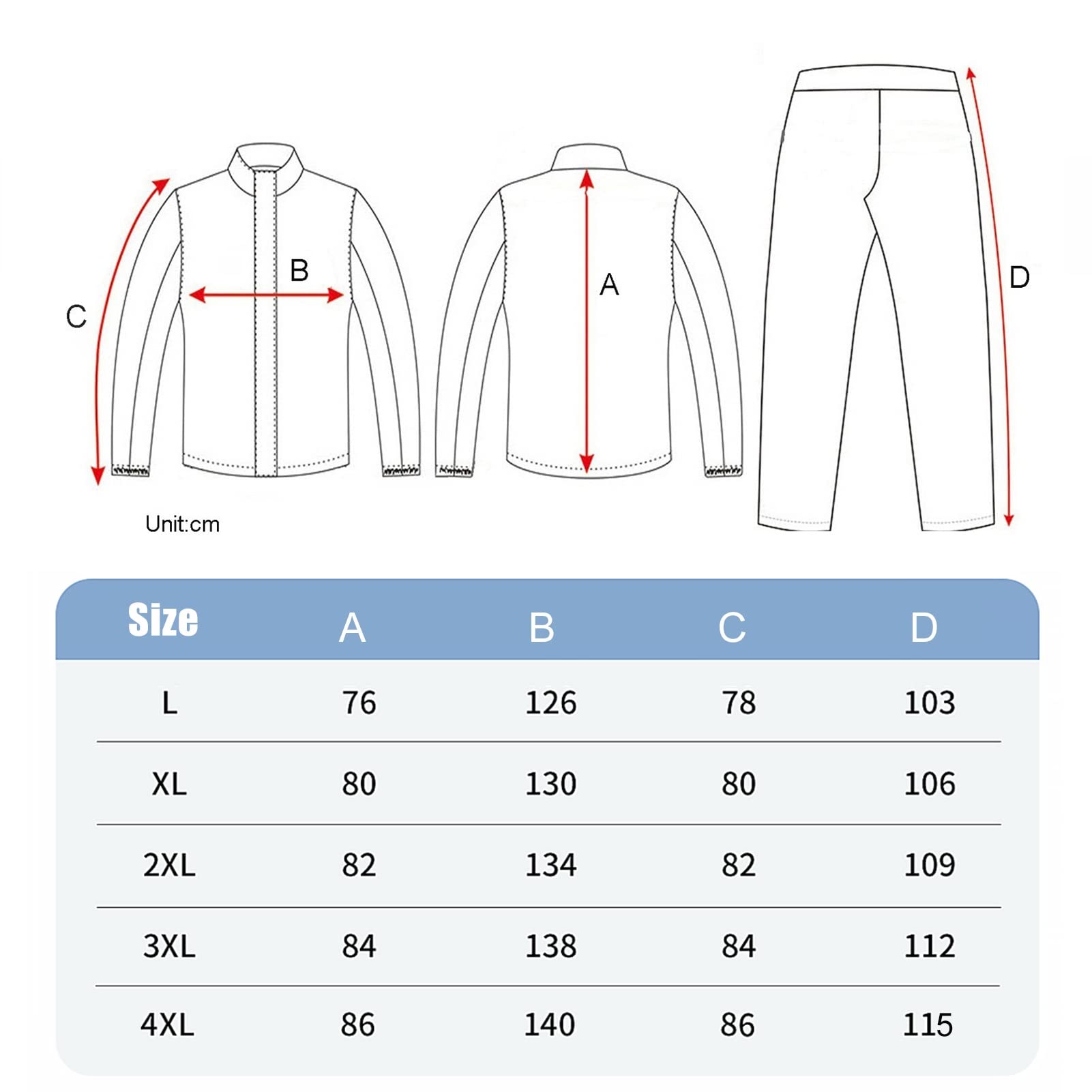 Abiti da Pioggia con Cappuccio Antivento da Ciclismo Moto (Giacca e Pantaloni da Uomo Set da Uomo Impermeabile, Leggero Traspirante Traspirante per Golf, Pesca, Campeggio