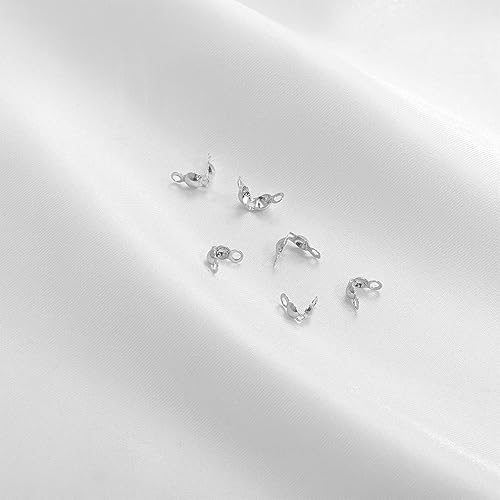 Miniatura 7 de 1600 puntas de cuentas, cubiertas de nudo, cubiertas de nudo, puntas de cuentas plegables de metal, puntas de cuentas abiertas, cubiertas de nudo,