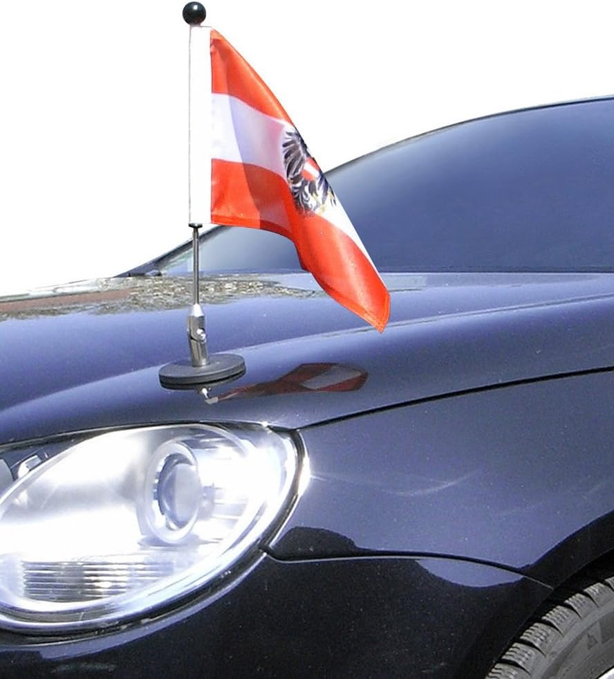 Magnetic Bonnet Car Flag Diplomat-1 Austria with coat of arms