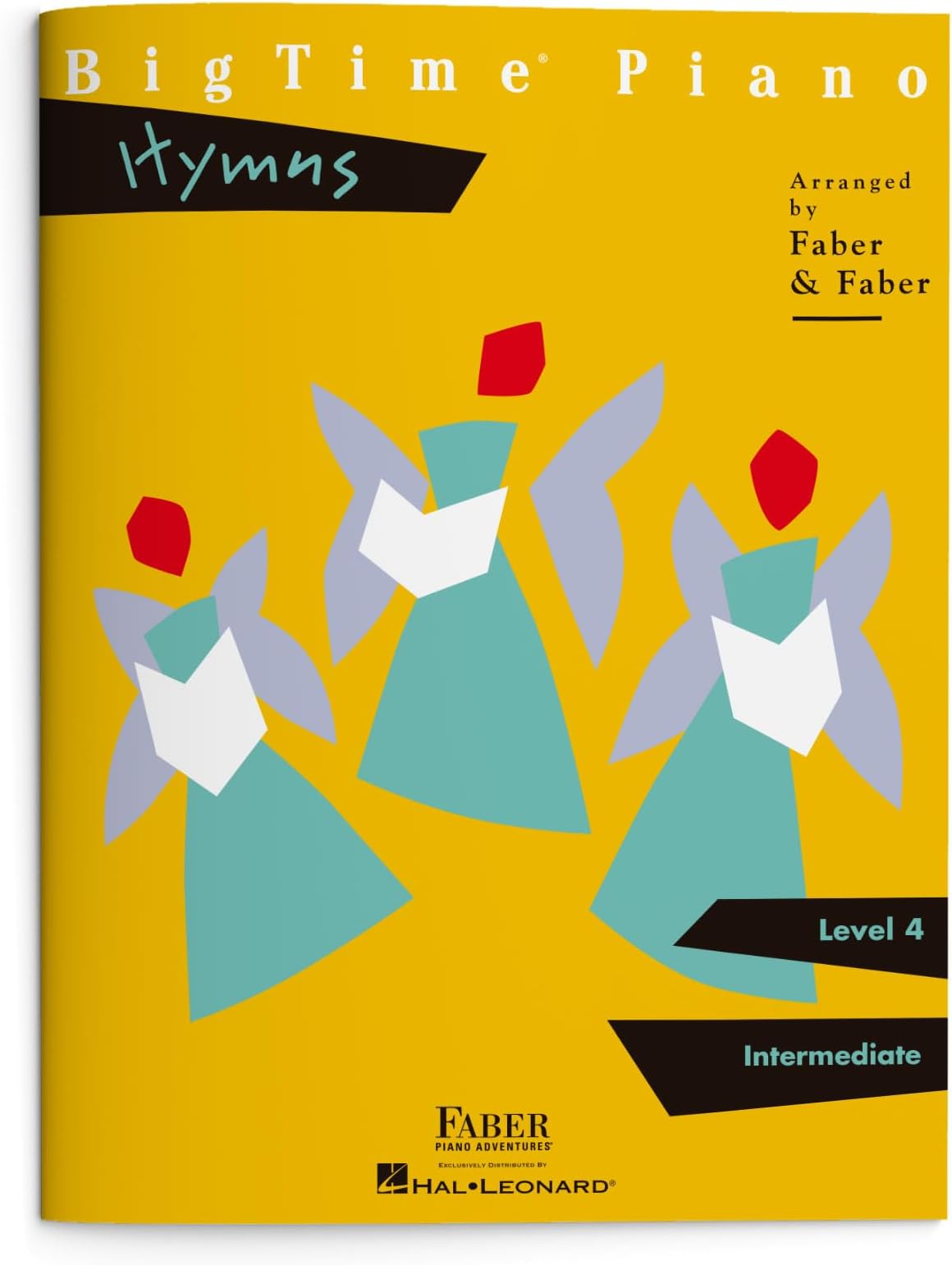 BigTime Piano: Hymns - Level 4 | Songbook with Inspirational Hymns and Spirituals for Intermediate Piano | Sheet Music Arranged for Developing Pianists |Faber Piano Method Book with Christian Music