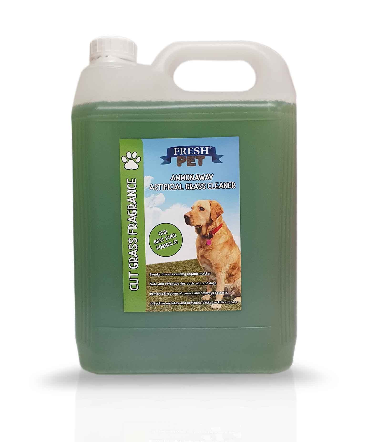 Artificial Grass Cleaner Dog Pet Friendly Disinfectant Deodoriser Concentrate Ammonaway Cut Grass Fragrance (5L)