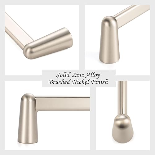 Miniatura 4 de ASKANO ZP2301 - Tirador de níquel cepillado para armario de cocina, centro de 5 pulgadas, accesorios sólidos para cajón, tocador, baño, tocador,