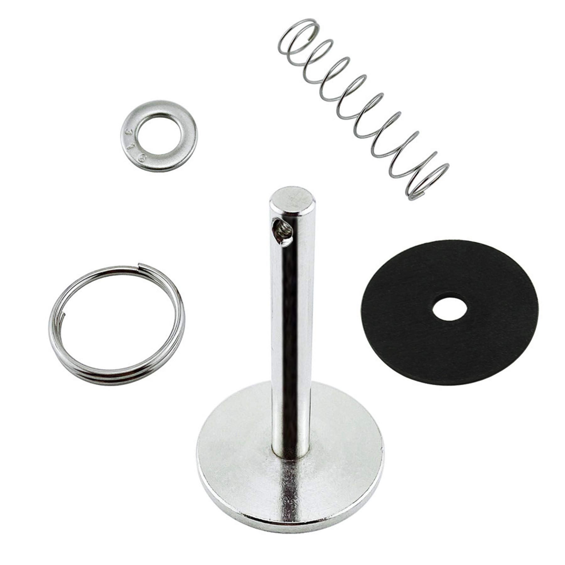 Pair Of 316 Stainless Steel Hatch Cover Pull Handles With Spring Button - 1/4" Dia, 2-1/8" Length For Boats & Kayaks