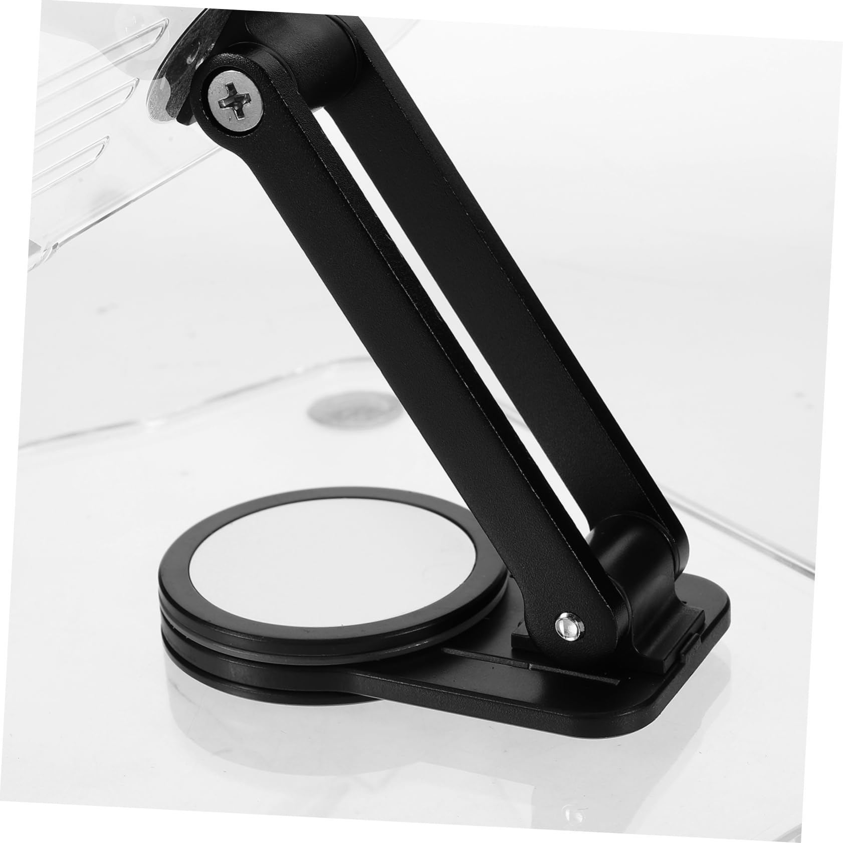Soporte para Tableta Plegable y Antideslizante, Diseño Compacto y Ligero, Ajustable en Ángulo para Cocina y Escritorio, Color Negro, Adecuado para Usuarios Prácticos y Versátiles
