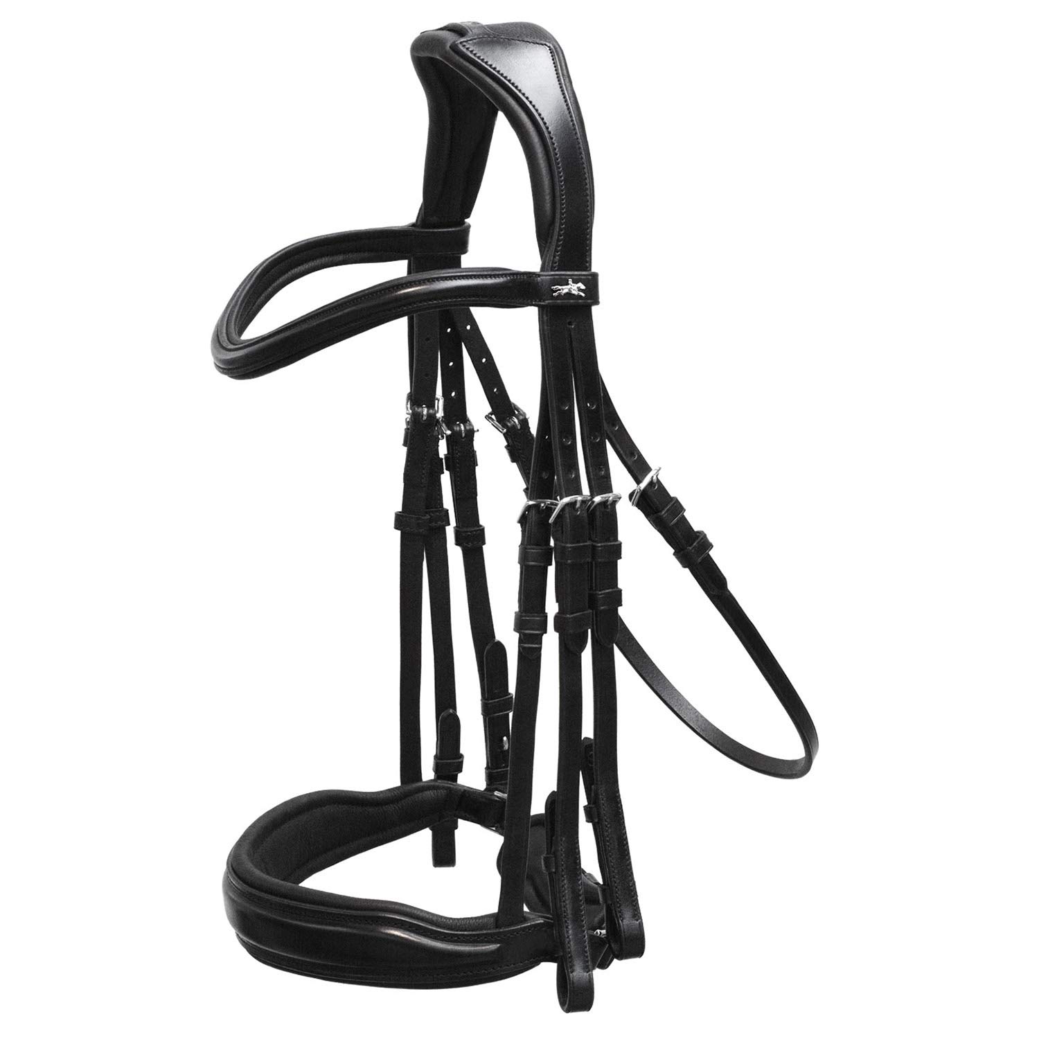 Schockemoehle Sports Anatomic Dressage Double Bridle with Flat Leathers Milan - Black