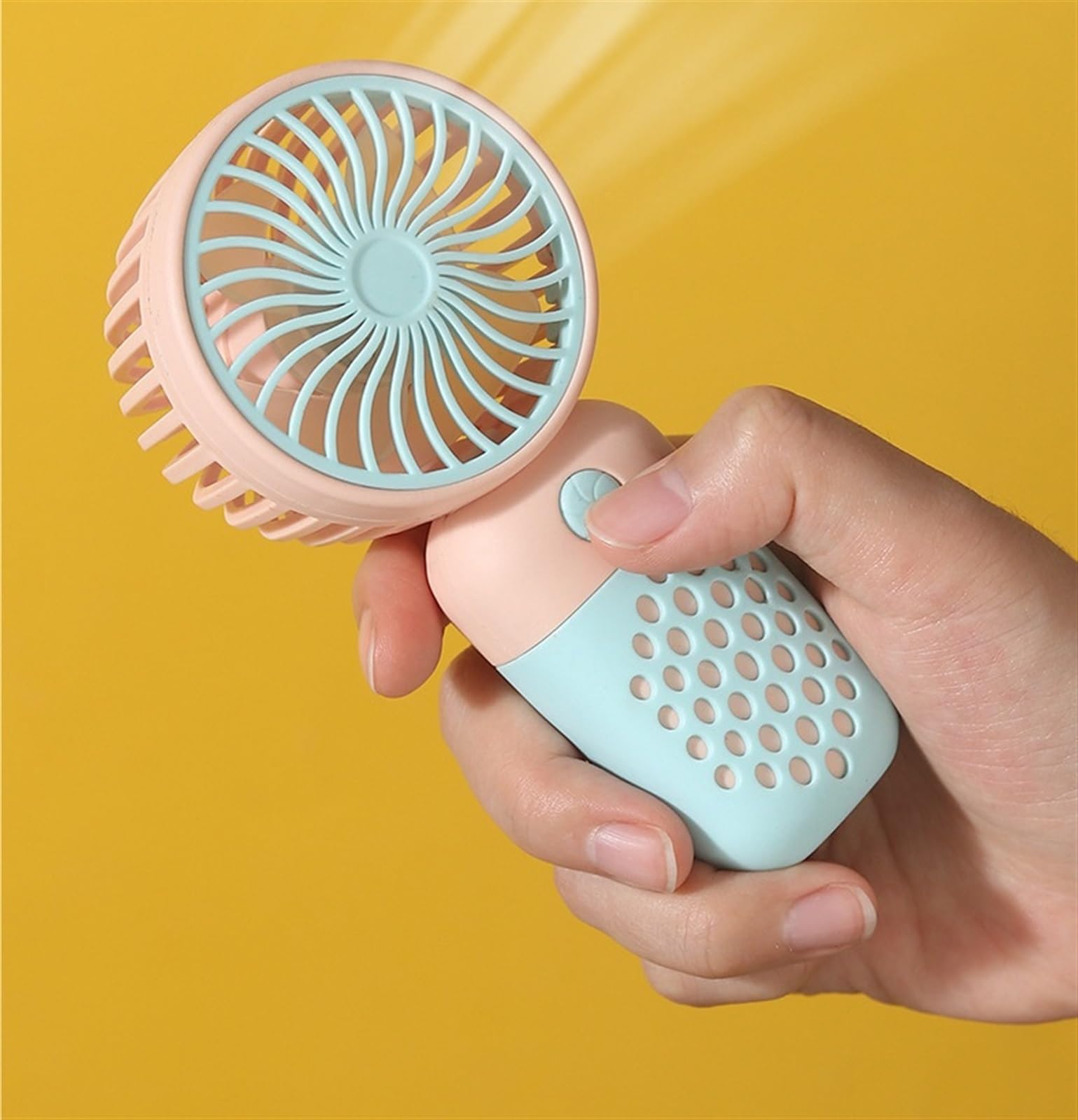Mini ventilateur portable sans fil – Rechargeable par USB, idéal pour les étudiants, le camping et l'utilisation en extérieur, ventilateur de bureau compact pour un confort frais n'importe où