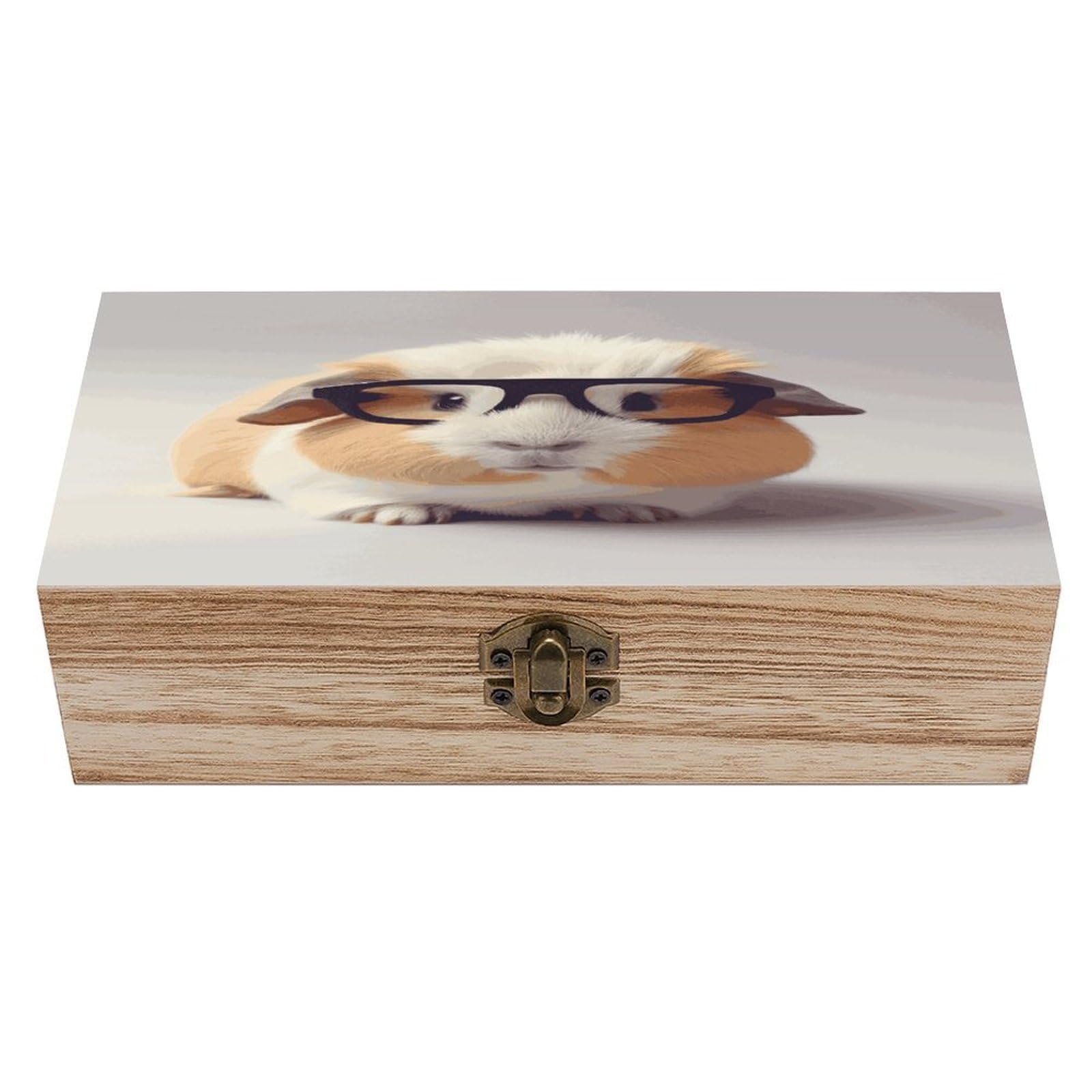 Adfgyerh Style Smiling Bins Solid Wood，Jewelry Box Retro And Exquisite，Storage Box Used For Storing Photos, Souvenirs, Letters, Gifts, And Jewelry.
