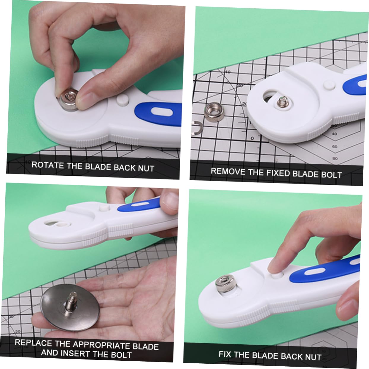 SEWACC 21stücke Teiliges Set Rotary Cutter Ersatzklingen Mit Aufbewahrung Gerade Gestrichelte Gewellte Für Stoff Papier Und Bastelarbeiten