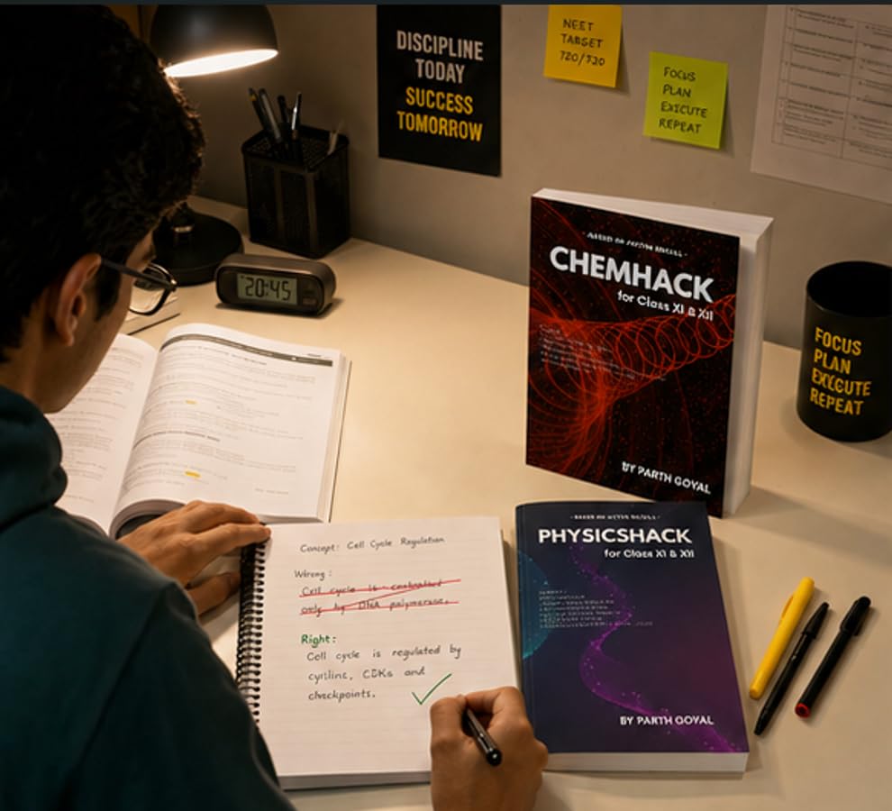 Image of Parth Goyal NEET UG & JEE 2026 Exam Prep Combo Set of 2 Books | ChemHack 6th Edition & Physicshack for Class 11 & 12 | Active Recall Fast Revision Guide