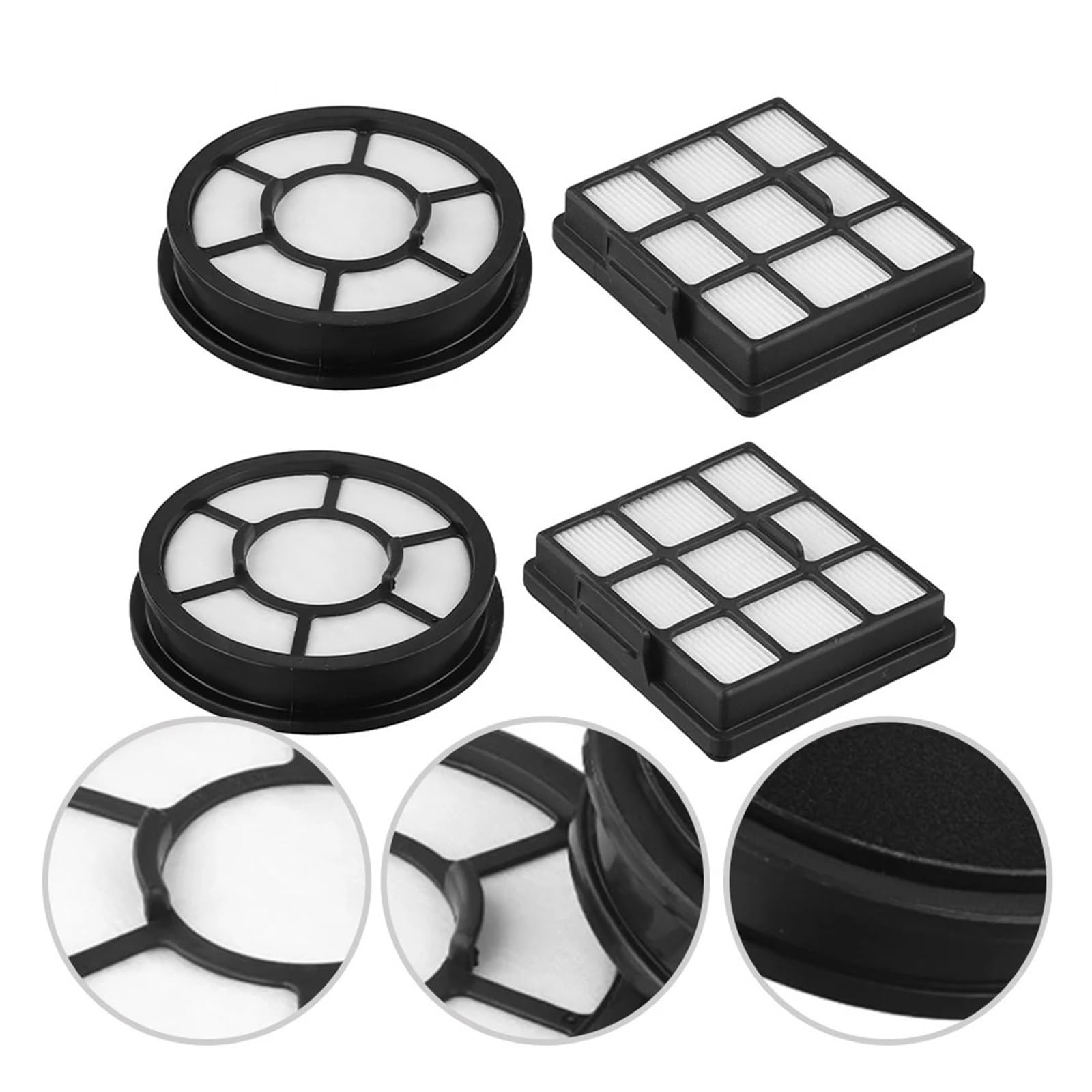 Waschbare Ersatzfilter, Kompatibel Mit Basics, 16H-71EU4 VCM43B16H Ersatzzubehör For Beutellose Staubsauger(2 Sets)