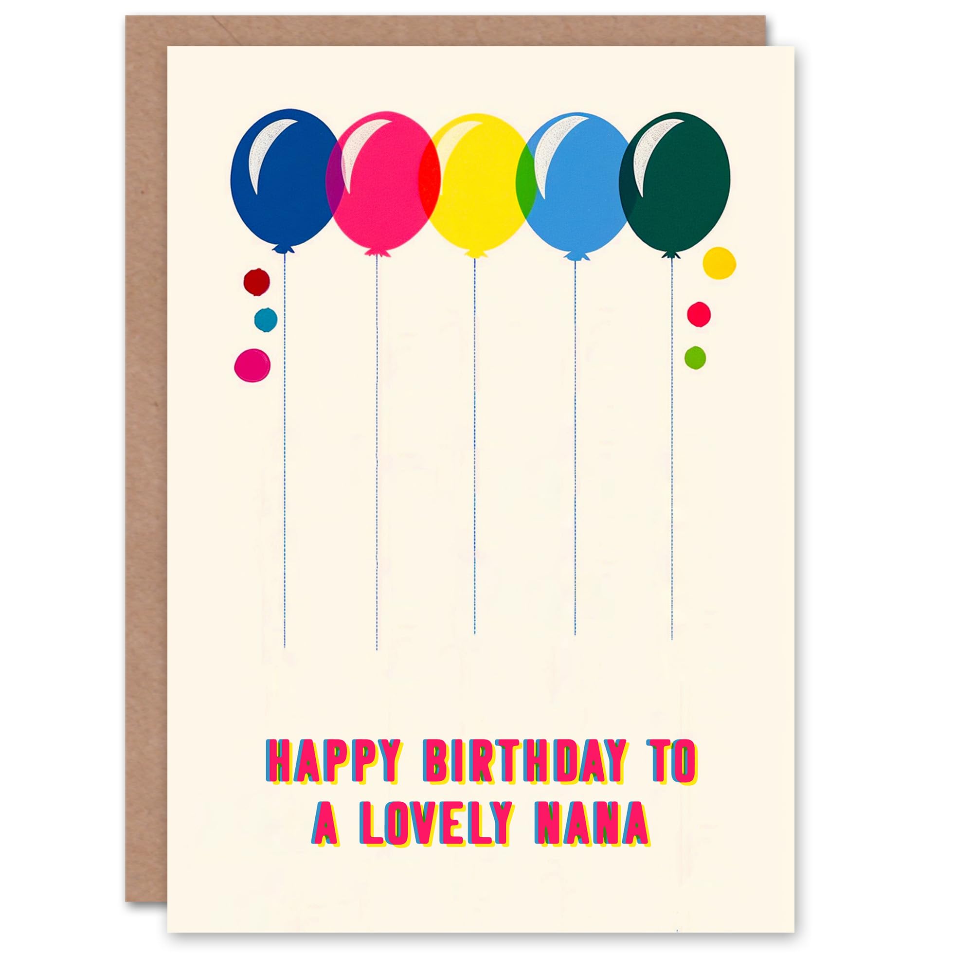 Artery8 Women's Birthday Card - Colourful Balloons - Greeting Card - White