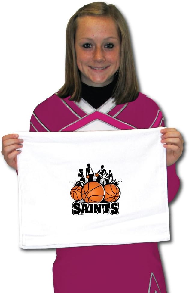 VictoryStore Towels - Saints Mascot Basketball Team Towels, Set of 15