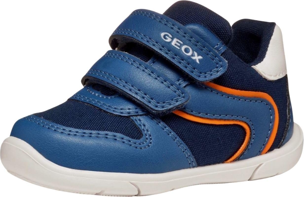 Geox B ZAPITO BOY A Sneaker, Avio/Orange, 10 UK Child
