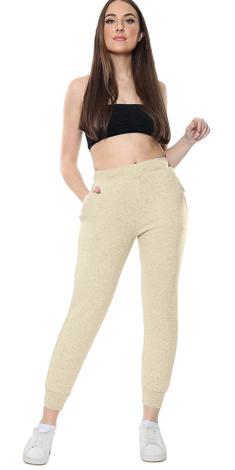 True Face Women's Base Trousers Sweatpants Jogger Jogging Bottoms Slim Gym Lounge Fleece Pants Size 14