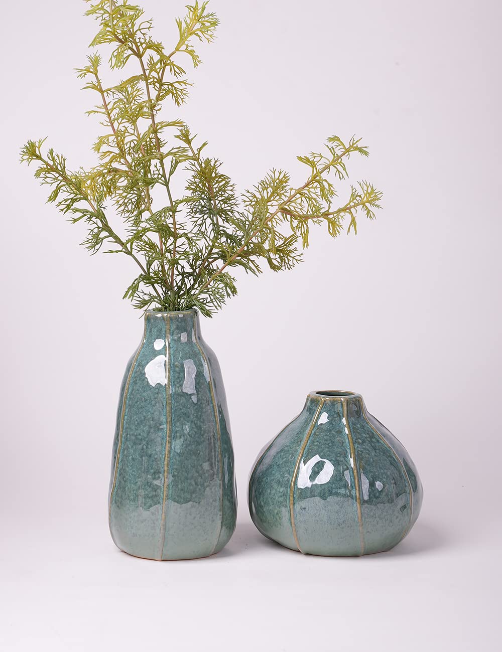 HAUCOZE Vaso Fiori Scultura Moderna Decorazione Arte Casa Statua Regalo per Famiglia Amici Amanti Ceramica 22cm