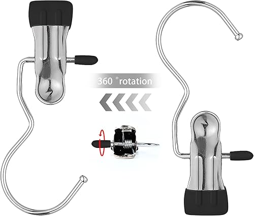 Miniatura 6 de Ganchos de viaje colgantes de acero inoxidable con rotación de 360, ganchos de viaje para colgar, ganchos de viaje para colgar, ganchos de un solo