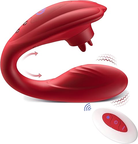 Vibrador de control remoto, juguetes sexuales para parejas con 10 modos de lamido y vibración, estimulador vibrador de punto G para clítoris