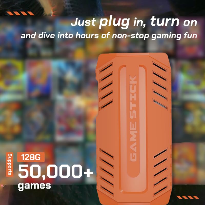Image of 2025 U36 New Retro Game Console,50000+Games and 40 Emulators, with Dual 2.4G Wireless Controllers, Plug and Play 4K HD HDMI TV Game Stick (128GB)