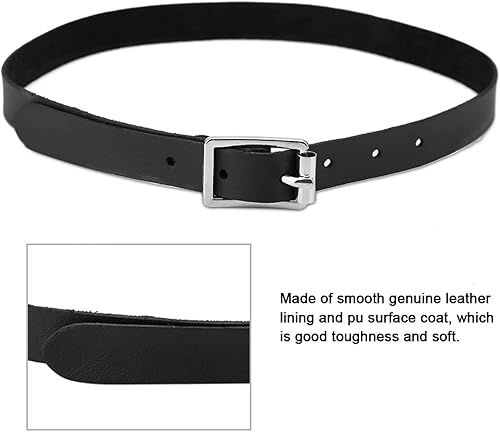 Miniatura 8 de Correas ajustables de cuero negro resistente occidental, correa de espuelas de equitación, deportes al aire libre hechos a mano para montar a caballo