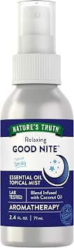Nature's Truth Good Nite Essential Oil Mist | 2.4 fl oz | Calming Blend | for Topical Use, Yoga, Aroma Spray | for Topical Use, Yoga, Aroma Spray
