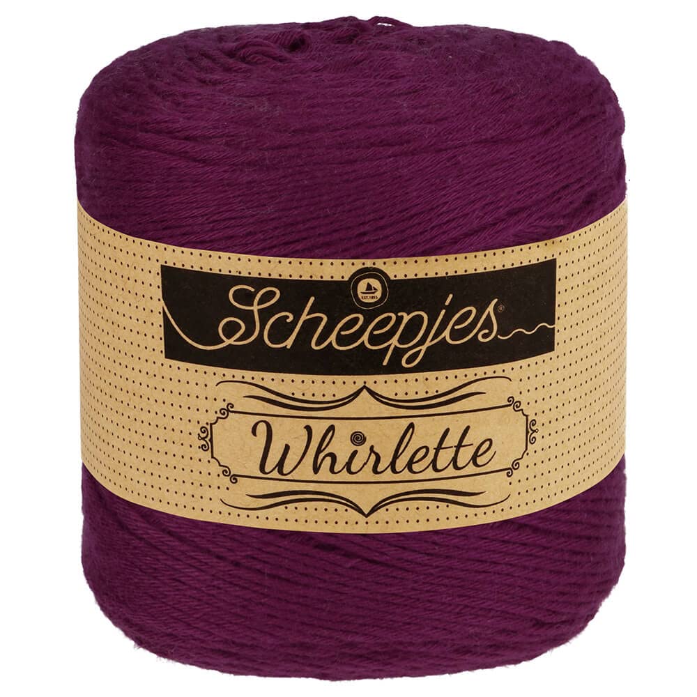 Yarn Whirlette (874 - Pomegranate) - Luxurious 60% Cotton, 40% Acrylic Blend, 445m/505yds, Perfect for Knitting and Crocheting