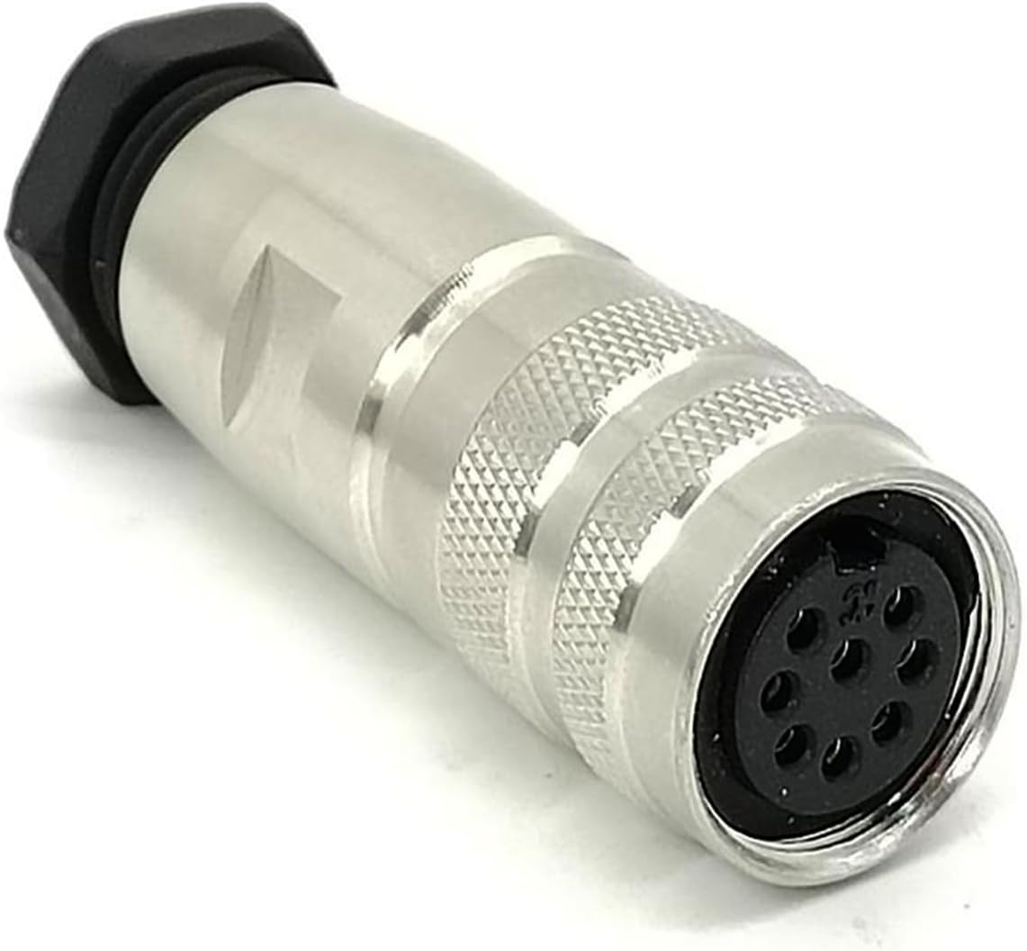 10pcs M16 Connector 8-Pin Female Waterproof Electrical Plug Connector Non-Shield AISG