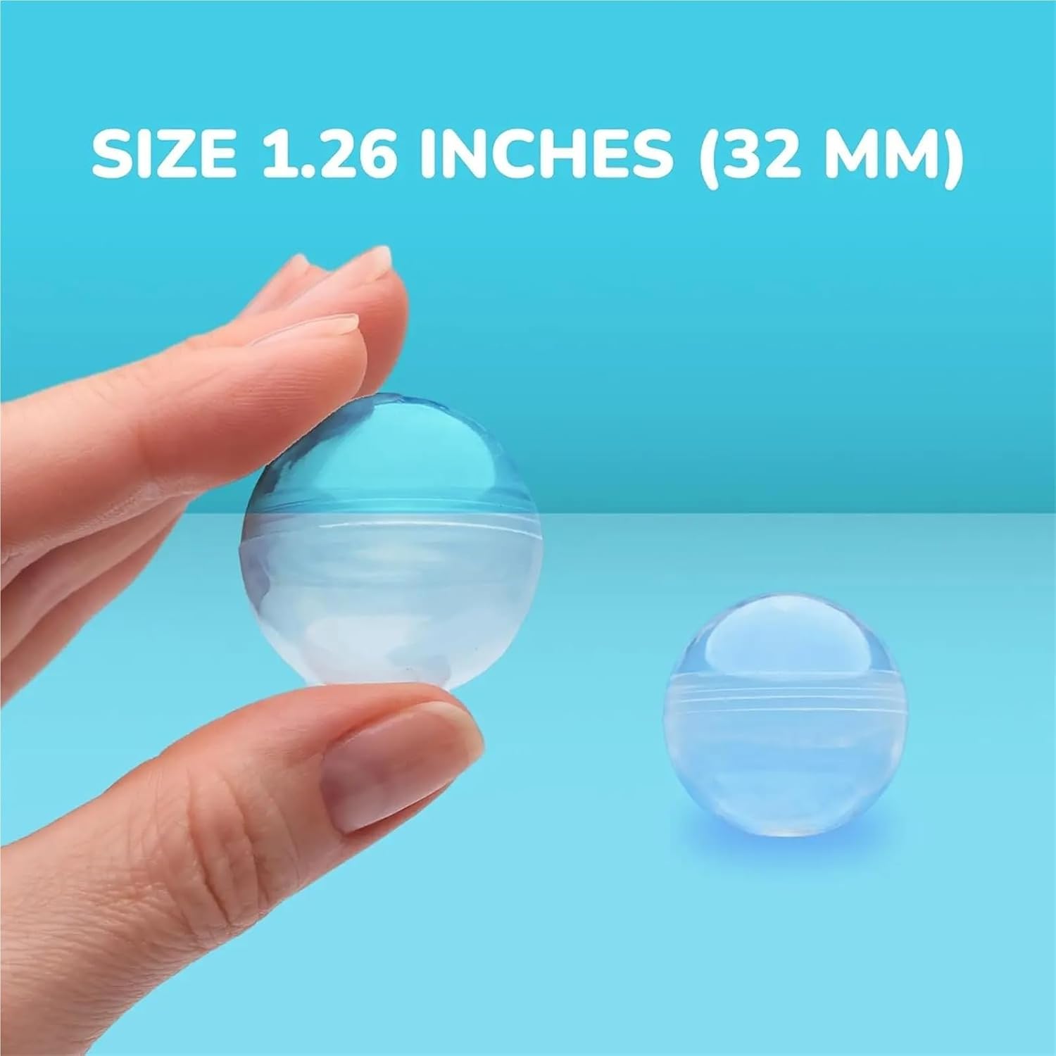 Vending Machine Capsules 200pcs Clear Plastic Round Capsules Empty - Gumball Machine Capsules Bulk Clear Container Vending Prizes DIY Craft Supplies