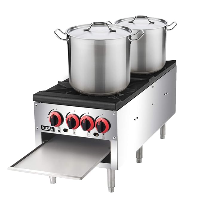 Buy Commercial Countertop Pot Stove KITMA Natural Gas 2 Stock Pot