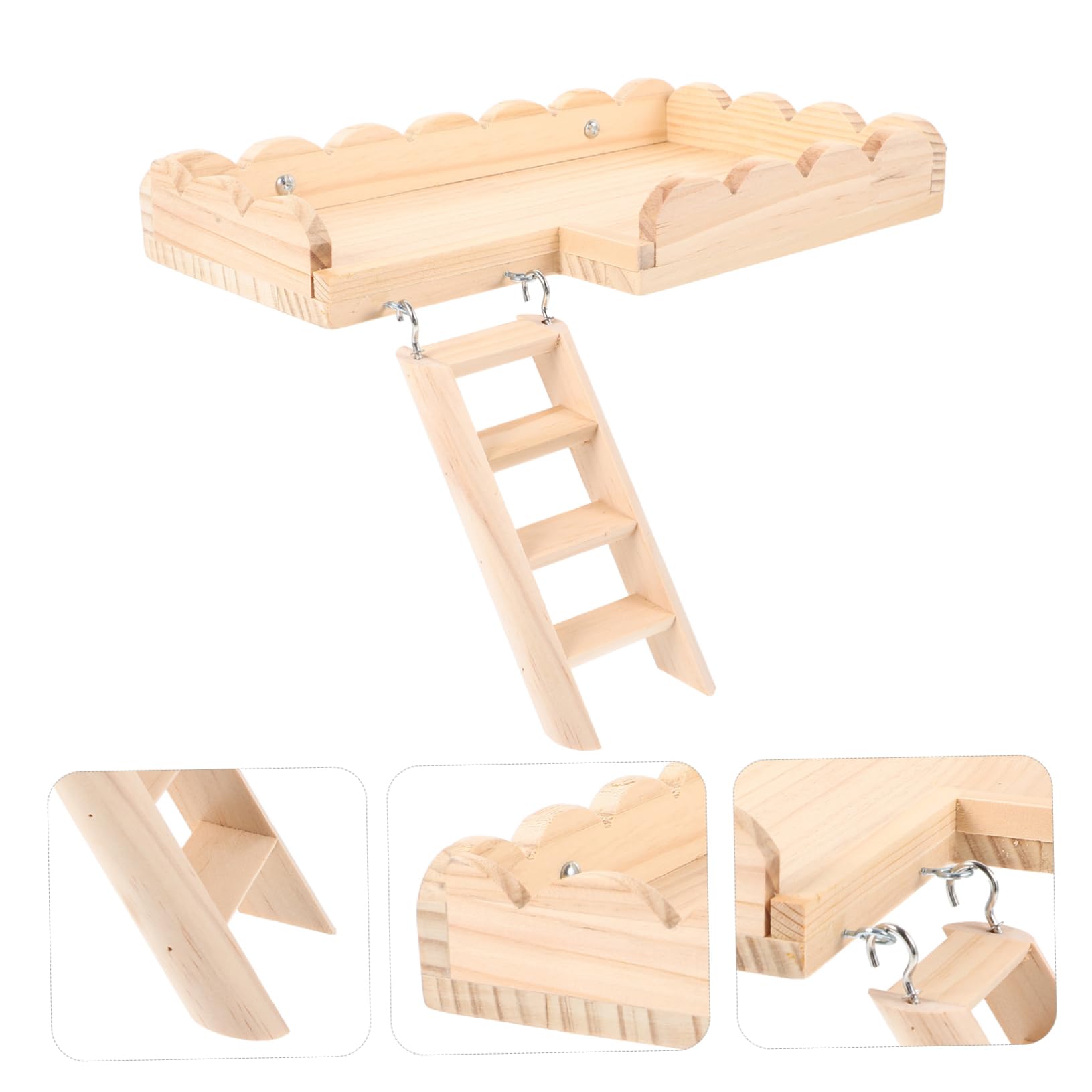 Toddmomy Hamsterplattform mit Kletterleiter Spielzeug für Kleintierkäfige Beißsichere Dekoration für Hamster und Rennmäuse