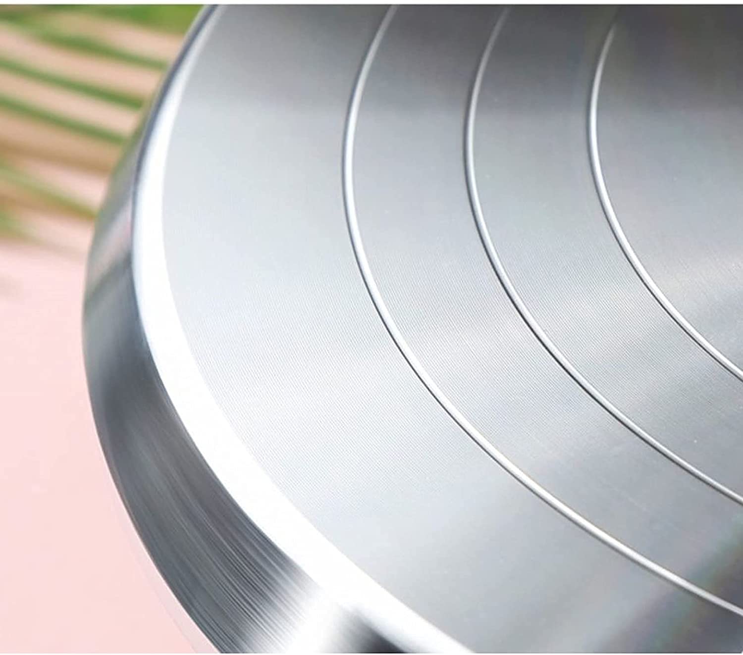 Gramofon do ciasta obrotowy stojak na ciasto ze stopu aluminium z antypoślizgowym gumowym dnem do ciasta narzędzia do pieczenia babeczek artykuły do ciasta gramofon (kolor: srebrny, rozmiar: 10 cali)