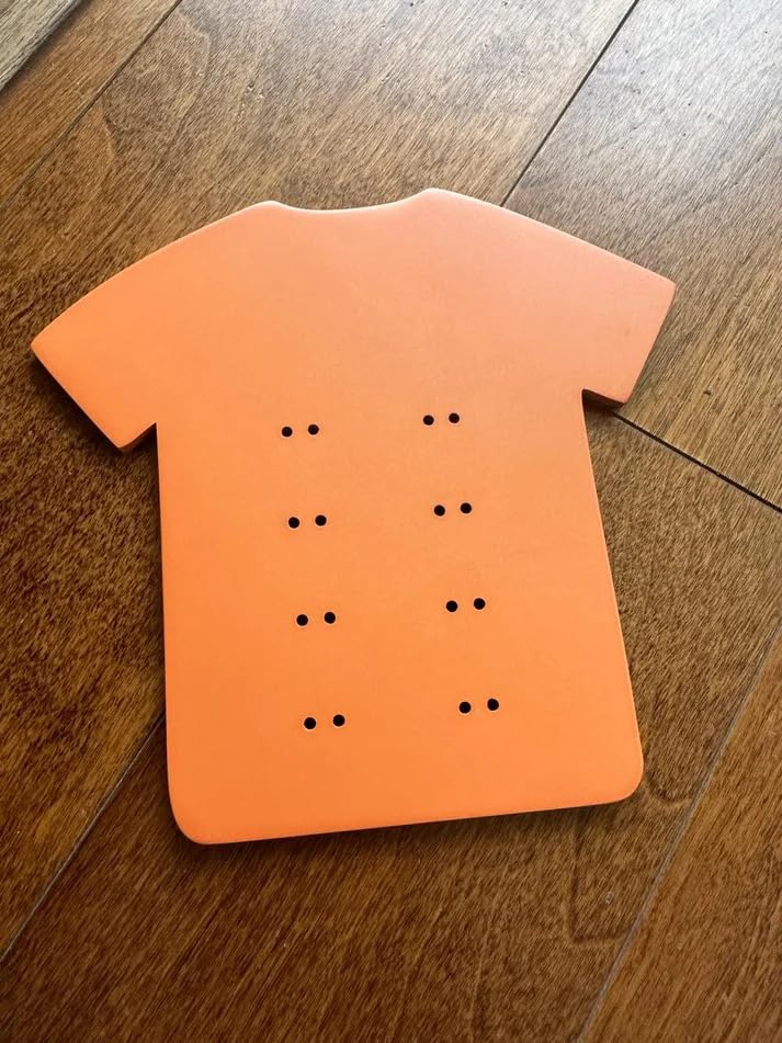 House of Zizi Wooden T- Shirt Button Sewing Activity for Kids/Toddlers (Orange)