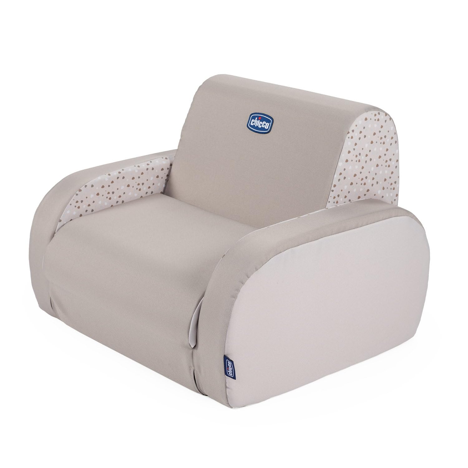 Chicco Twist Poltroncina per Bambini Trasformabile in Chaise Longue e Divanetto, Sedia per Bambini con 3 Configurazioni, Comoda e Leggera, Si Trasforma con 1 Gesto - Per Bambini 12+ Mesi, Grigio