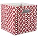 DII Hard Sided Collapsible Fabric Storage Container for Nursery, Offices, Home Organization, (13x13x13) - Lattice Rust