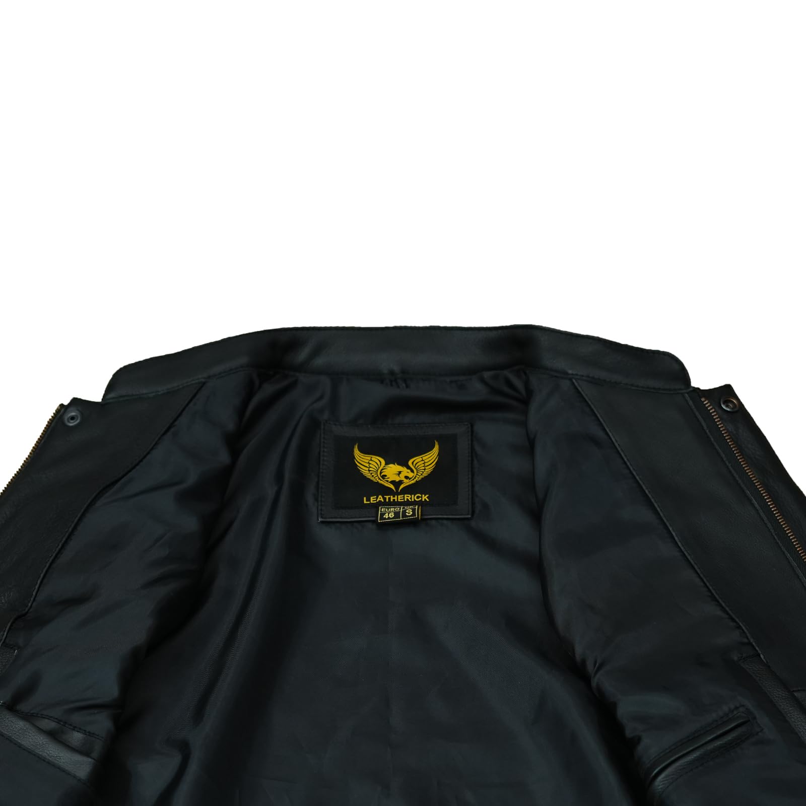 Leatherick Groove Club SOA estilo Chaleco de motocicleta de cuero genuino negro para hombre - Chaleco de transporte oculto con costuras de diamante