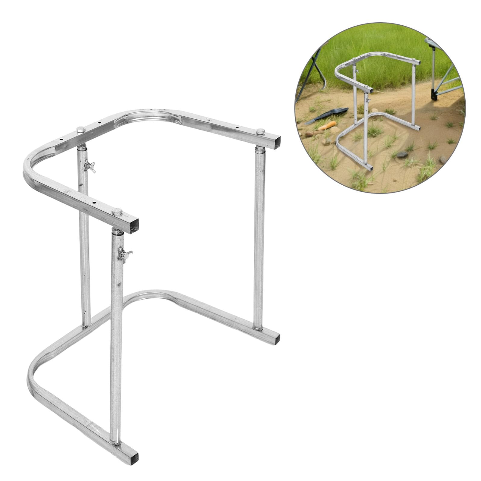 TOYANDONA Soporte para Bolsas de Basura Plegable de Metal Resistente Marco para Bolsas de Hojas al Aire Libre Adecuado para Jardín Camping y Limpieza Exterior