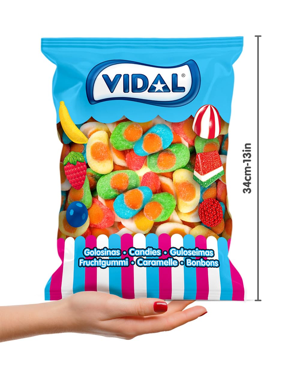 Vidal Huevos Pica 1,5 kg Golosinas ácidas Surtidas