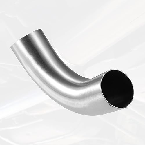 Miniatura 6 de X AUTOHAUX 1 unids OD 2 pulgadas 90 grados mandril curva codo SS304 acero inoxidable curva tubo tubo de escape codo tubo tono plateado