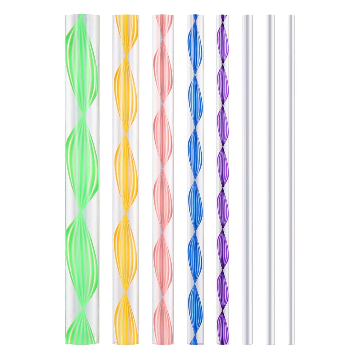 Healifty Acrylic Twist Sticks Wax Pencil Manicure Nail Art Dotting Rods Tool 8pcs