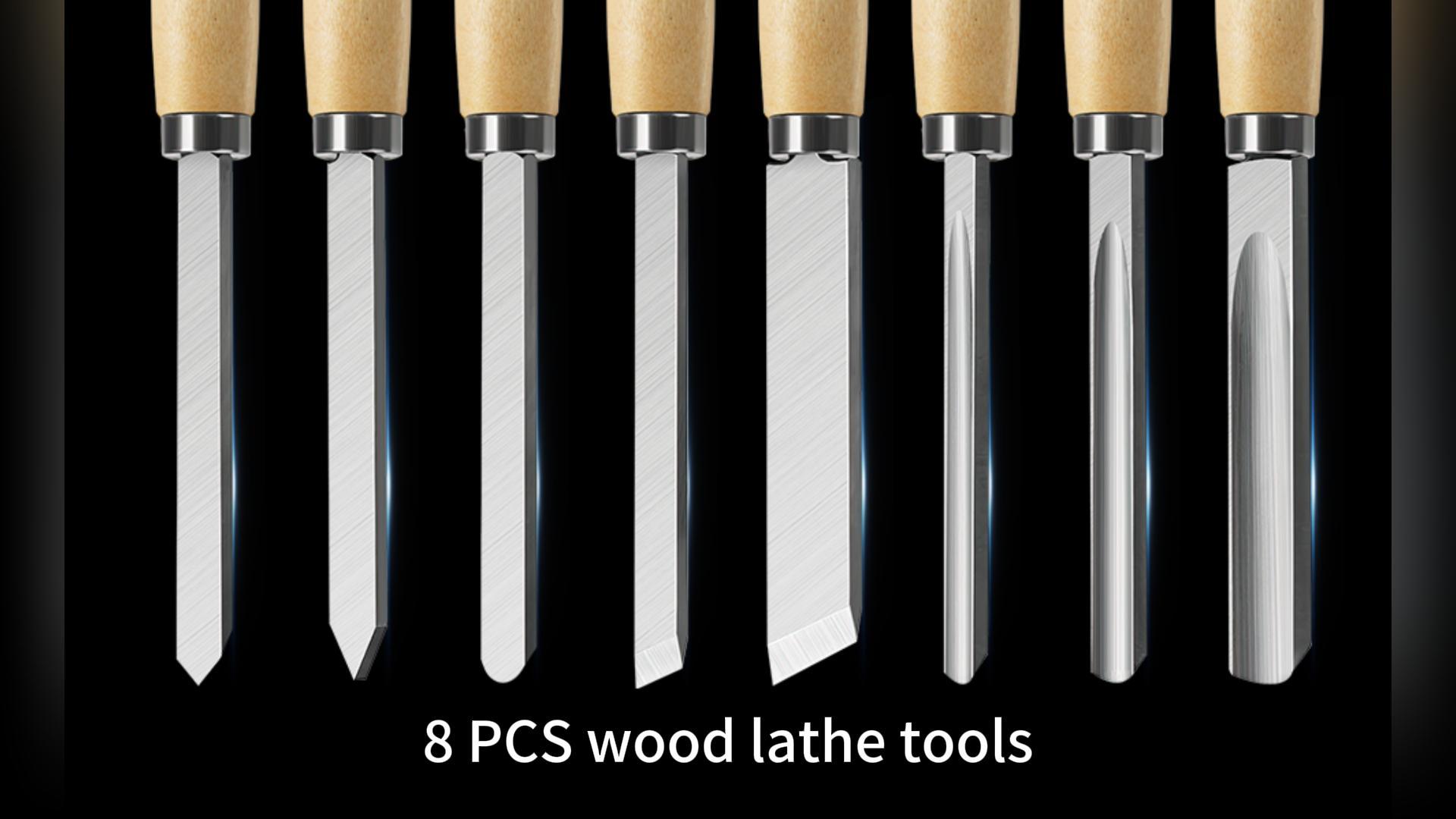 8 Pcs Wood Lathe Tools, Wood Chisel Sets, Suitable For Wood
