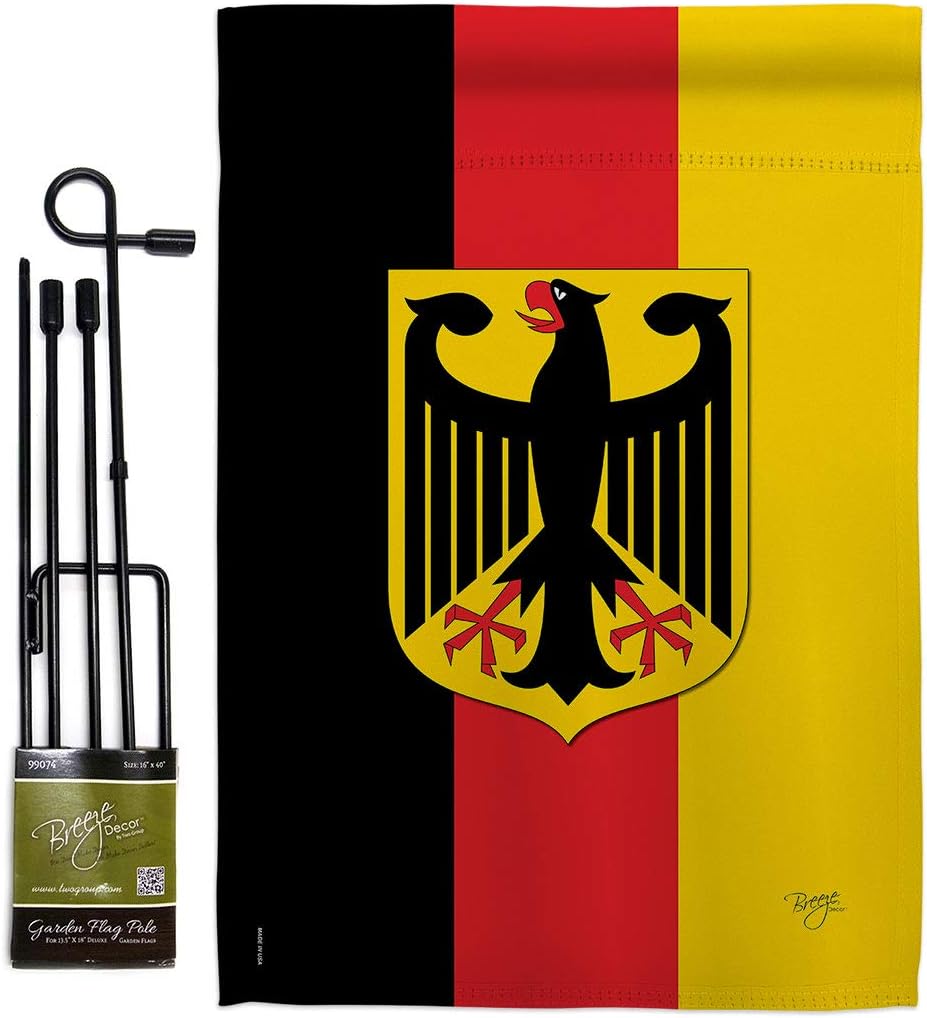 Germany Burlap Garden Flag Regional Nationality Nation International World Country Particular Area Small Decorative Gift Yard House Banner Double-Sided Made In USA 13 X 18.5