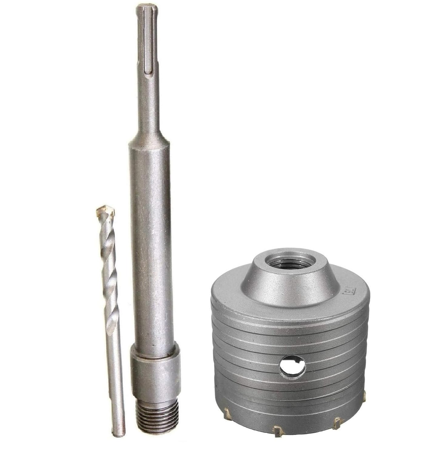 Inditrust Sds Shank Concrete Wall Drill Bit Hole Saw Cutter, 300 Mm Connecting Rod (75mm bit 300mm rod)