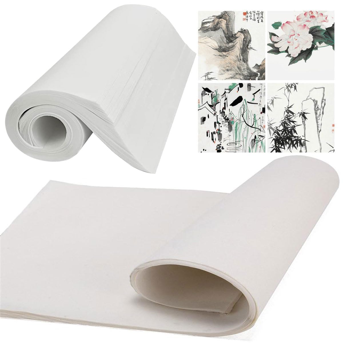 120 Sheets Chinese Sumi Paper, Chinese Calligraphy Paper, Rice Paper, Xuan Paper, Sumi Paper, Rice Paper for Beginners and Lovers of Chinese Calligraphy and Painting, 38 x 27 cm